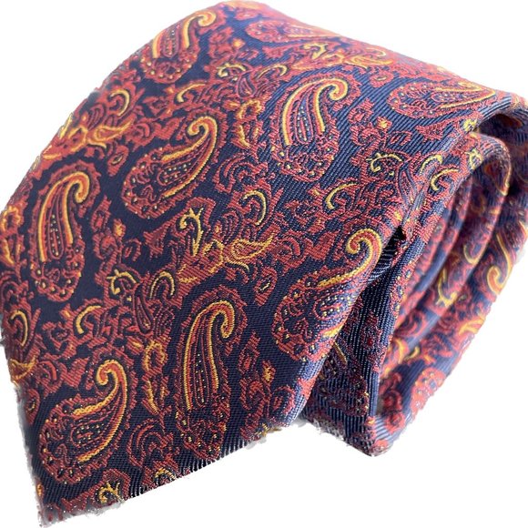 Harvest Paisley Silk Tie - Picture 3 of 4